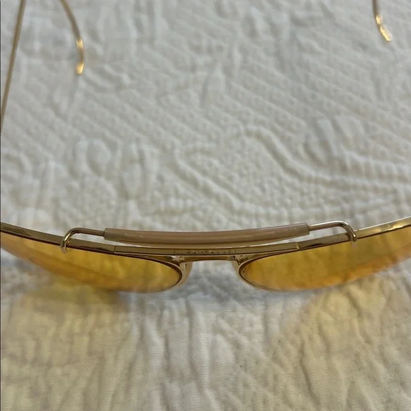 Ray-Ban Gold Aviator Sunglasses with Yellow Lenses - Picture 4 of 10